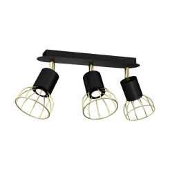 Lampa sufitowa DANTE Black/Gold 3xGU10 MLP7246