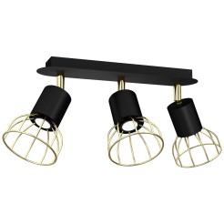 Lampa sufitowa DANTE Black/Gold 3xGU10 MLP7246