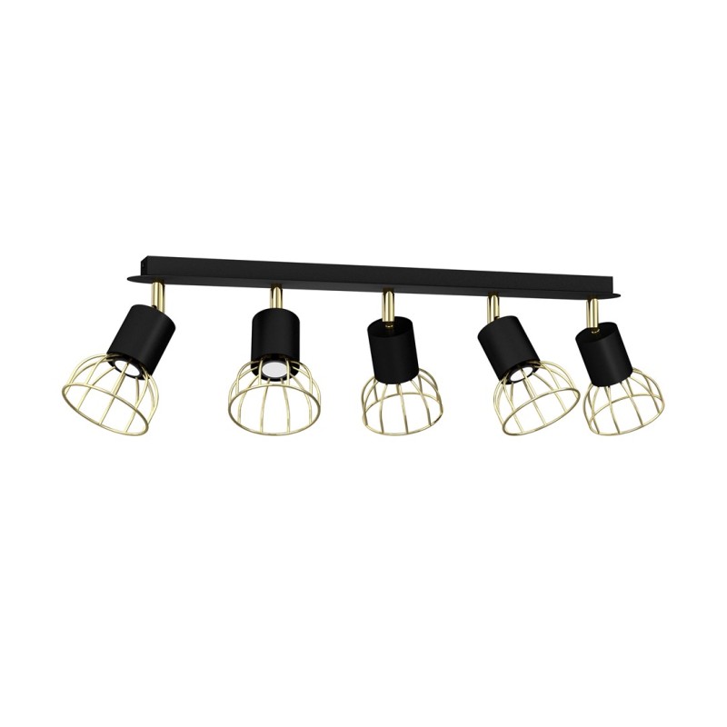 Lampa sufitowa DANTE Black/Gold 5xGU10 MLP7247