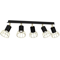 Lampa sufitowa DANTE Black/Gold 5xGU10 MLP7247