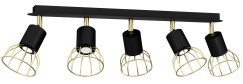 Lampa sufitowa DANTE Black/Gold 5xGU10 MLP7247