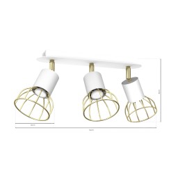 Lampa sufitowa DANTE White/Gold 3xGU10 MLP7252