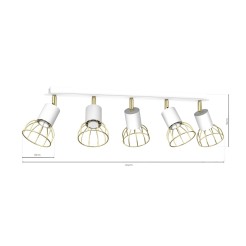 Lampa sufitowa DANTE White/Gold 5xGU10 MLP7253