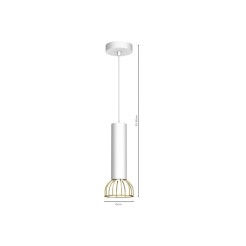 Lampa wisząca DANTE White/Gold 1xGU10 MLP7254