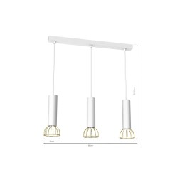 Lampa wisząca DANTE White/Gold 3xGU10 MLP7255