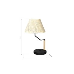 Lampka stołowa ETNA Black 1xE27 MLP7278