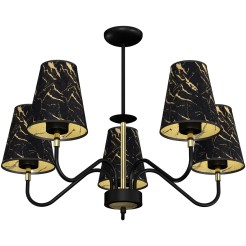 Lampa wisząca HERMES Black/Gold 5xE27 MLP7282