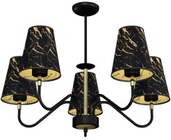 Lampa wisząca HERMES Black/Gold 5xE27 MLP7282