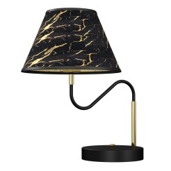 Lampka stołowa HERMES Black/Gold 1xE27 MLP7283