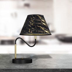 Lampka stołowa HERMES Black/Gold 1xE27 MLP7283