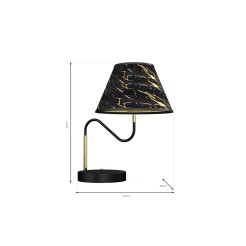 Lampka stołowa HERMES Black/Gold 1xE27 MLP7283