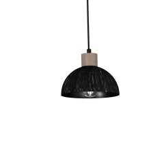 Lampa wisząca ERIK Sawn black/Patinated wood 2XE27 MLP7639