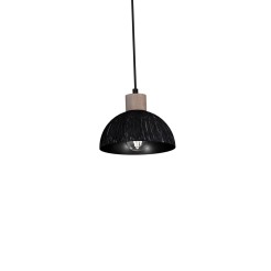 Lampa wisząca ERIK Sawn black/Patinated wood 5XE27 MLP7641