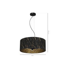 Lampa wisząca SENSO Black/Gold 3xE27 MLP7298