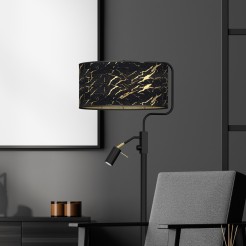 Lampa stojąca SENSO Black/Gold 1xE27 + 1x mini GU10 MLP7300