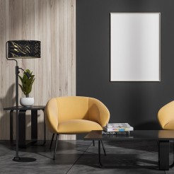Lampa stojąca SENSO Black/Gold 1xE27 + 1x mini GU10 MLP7300