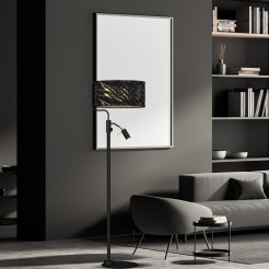 Lampa stojąca SENSO Black/Gold 1xE27 + 1x mini GU10 MLP7300