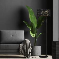 Lampa stojąca SENSO Black/Gold 1xE27 + 1x mini GU10 MLP7300