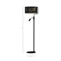 Lampa stojąca SENSO Black/Gold 1xE27 + 1x mini GU10 MLP7300