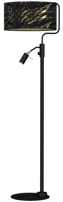 Lampa stojąca SENSO Black/Gold 1xE27 + 1x mini GU10 MLP7300