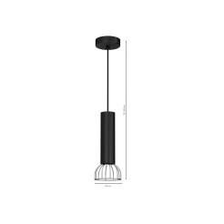 Lampa Wisząca DANTE BLACK/SILVER 1xGU10 MLP7359