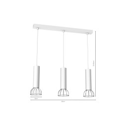 Lampa wisząca DANTE SILVER 3xGU10 MLP7366