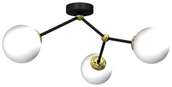 Lampa sufitowa JOY BLACK / GOLD 3xE14 MLP7460