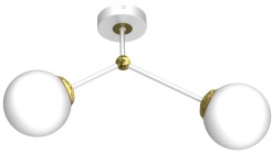 Lampa sufitowa JOY WHITE / GOLD 2xE14 MLP7463