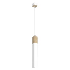 Lampa wisząca SOLO SAWN WHITE / PATINATED WOOD 1x mini GU10 MLP7475