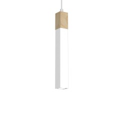 Lampa wisząca SOLO SAWN WHITE / PATINATED WOOD 1x mini GU10 MLP7475