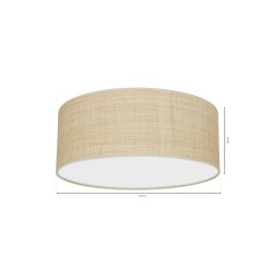 Lampa sufitowa MARSHALL WHITE / RATTAN 2xE27 MLP7487