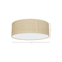 Lampa sufitowa MARSHALL WHITE / RATTAN 3xE27 MLP7488