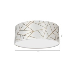 Lampa sufitowa ZIGGY WHITE White/Gold 2xE27 MLP7566