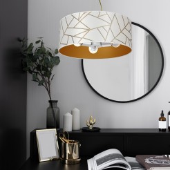 Lampa wisząca ZIGGY WHITE White/Gold 3xE27 MLP7569