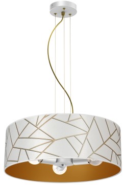 Lampa wisząca ZIGGY WHITE White/Gold 3xE27 MLP7569