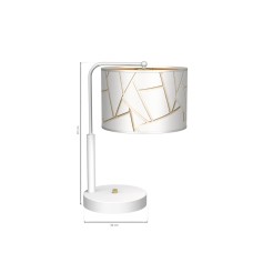 Lampka nocna ZIGGY WHITE White/Gold 1xE27 MLP7570