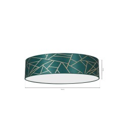 Lampa sufitowa ZIGGY GREEN Gold/Bottle green 3xE27 MLP7579