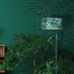 Lampa podłogowa ZIGGY GREEN Gold/Bottle 1xE27 +        1x mini GU10 MLP7582