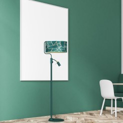 Lampa podłogowa ZIGGY GREEN Gold/Bottle 1xE27 +        1x mini GU10 MLP7582