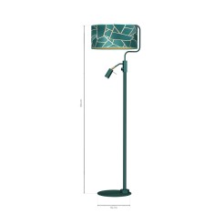 Lampa podłogowa ZIGGY GREEN Gold/Bottle 1xE27 +        1x mini GU10 MLP7582