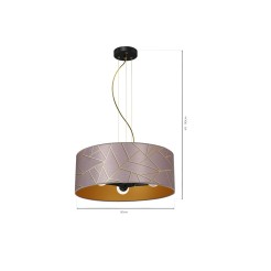 Lampa wisząca ZIGGY PINK Gold/Pink 3xE27 MLP7591