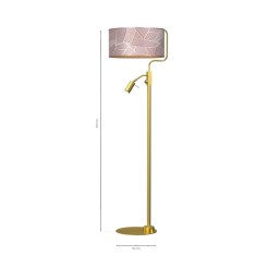 Lampka podłogowa ZIGGY PINK Gold/Pink 1xE27 + 1x mini GU10 MLP7593