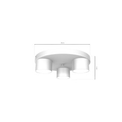 Lampa sufitowa DIXIE White  3xGX53 MLP7541