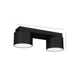 Lampa sufitowa DIXIE Black 2xGX53 MLP7544