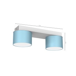 Lampa sufitowa DIXIE Blue/White 2xGX53 MLP7549