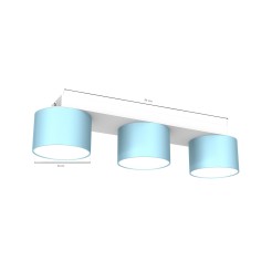 Lampa sufitowa DIXIE Blue/White 3xGX53 MLP7550