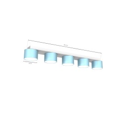 Lampa sufitowa DIXIE Blue/White 5xGX53 MLP7552
