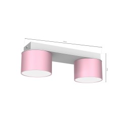 Lampa sufitowa DIXIE Pink/White  2xGX53 MLP7554