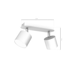 Lampa sufitowa DIXIE WHITE 2xGX53 MLP7595