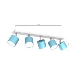 Lampa sufitowa DIXIE BLUE 5xGX53 MLP7608